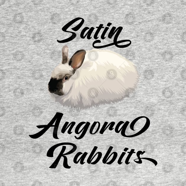 Satin angora rabbits by artsytee